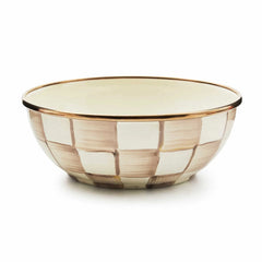 Mocha Check Everyday Bowl